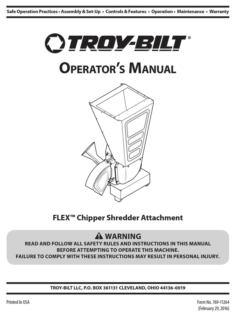 Troy-Bilt FLEX Chipper Shredder Operator's manual