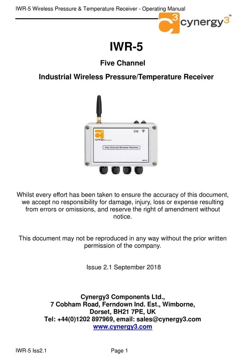 Cynergy3 IWR-5 operating manual