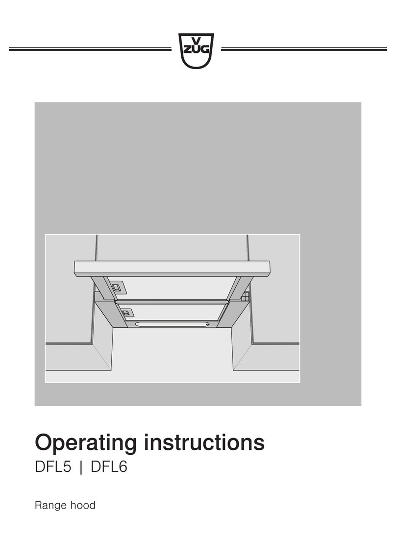 V-ZUG DFL5 operating instructions