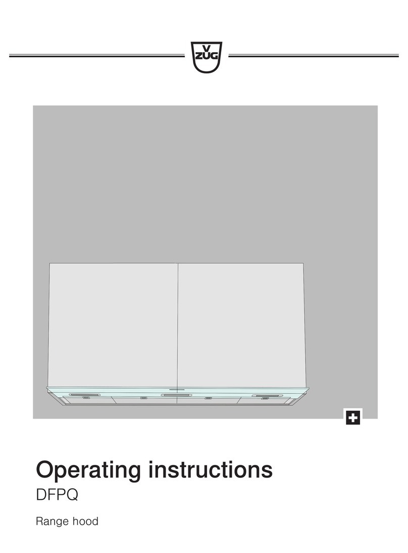 V-ZUG DFPQ12 operating instructions