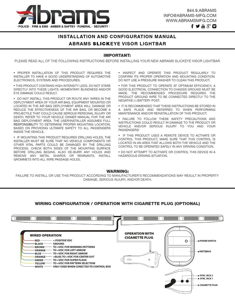 Abrams SlickEye Visor Installation and configuration manual