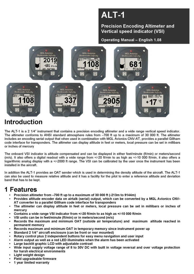 MGL Avionics ALT-1 User manual