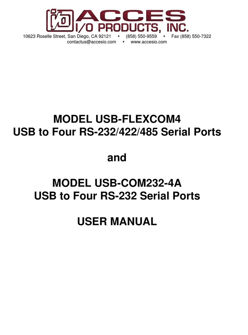 Acces I/O products USB-FLEXCOM4 user manual