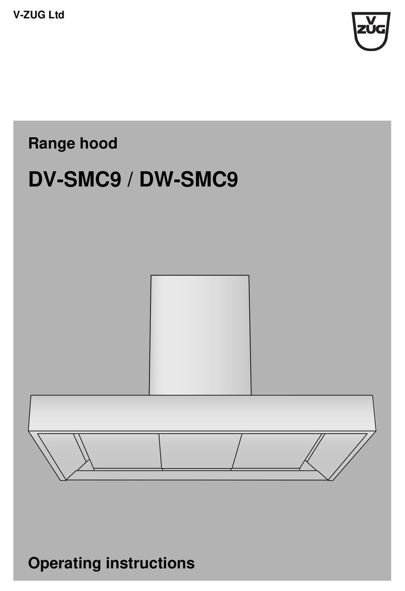 V-ZUG DV-SMC9 operating instructions