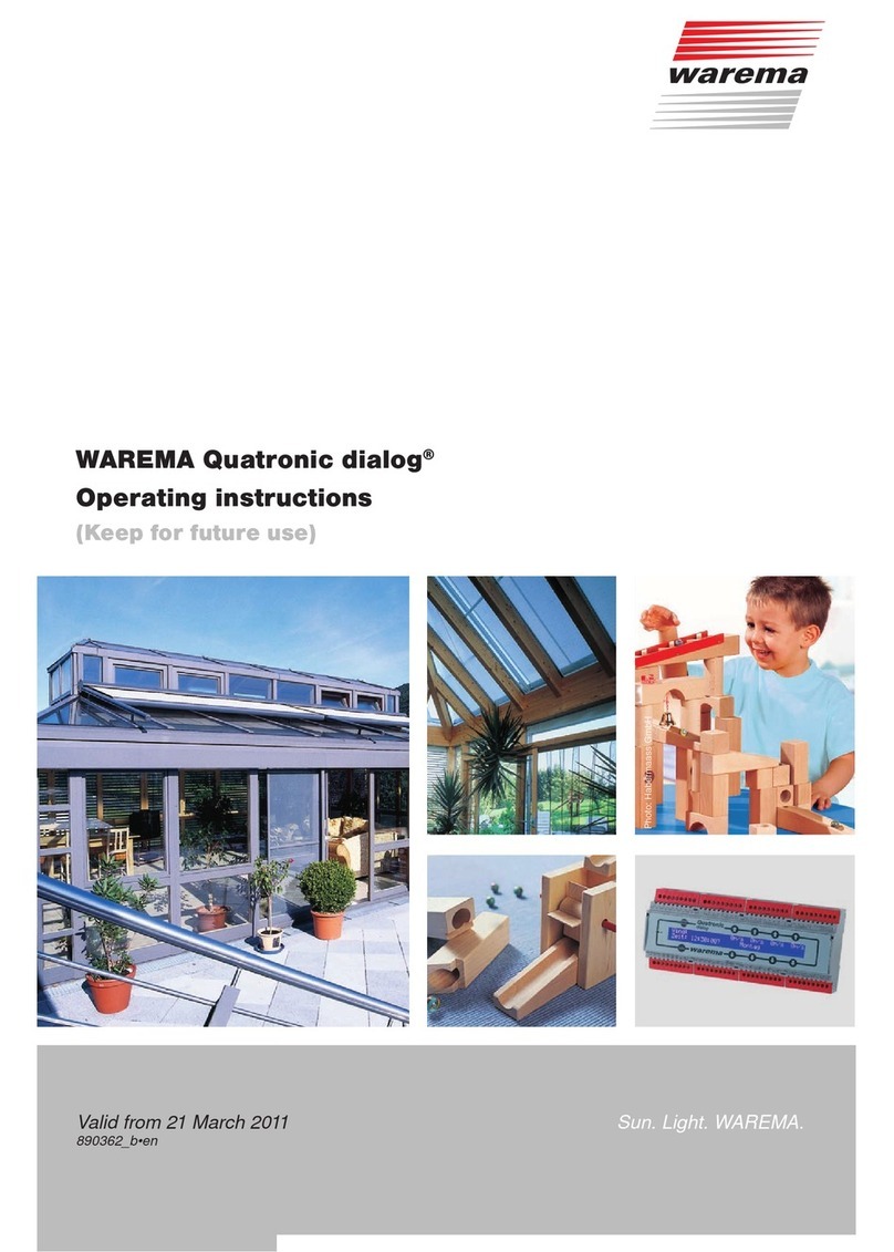WAREMA Quatronic dialog operating instructions