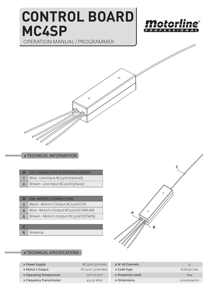 Motorline MC4SP User manual