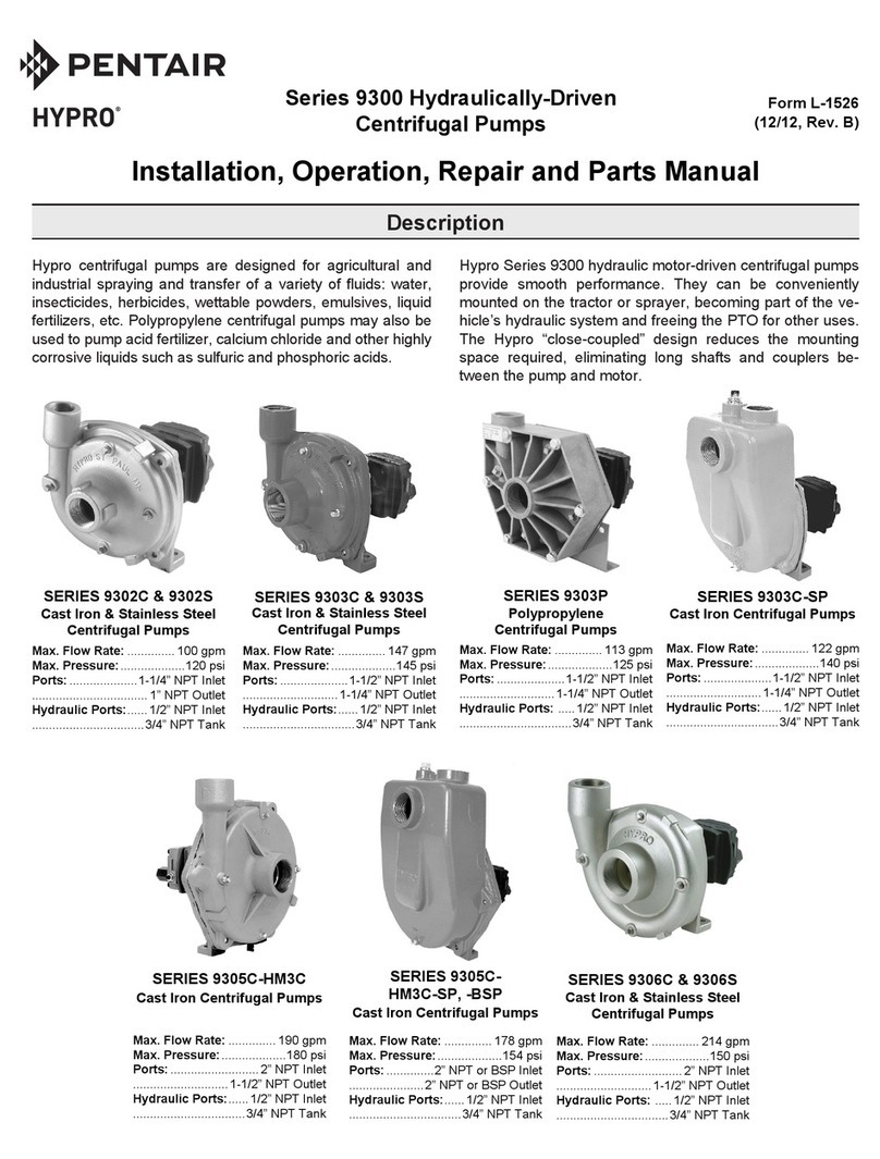 Pentair HYPRO 9300 Series Use and care manual