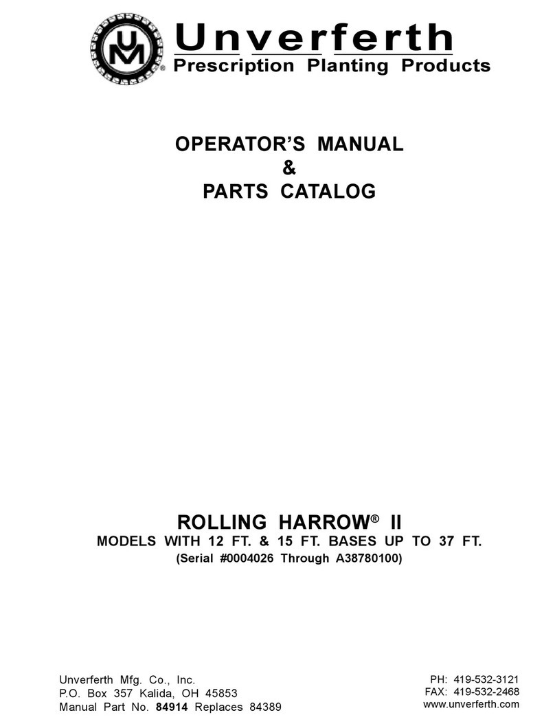 Unverferth Rolling Harrow II Operator's Manual/Parts Catalog