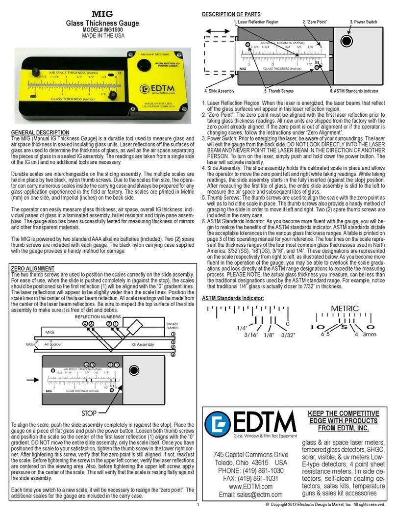 EDTM MG1500 manual