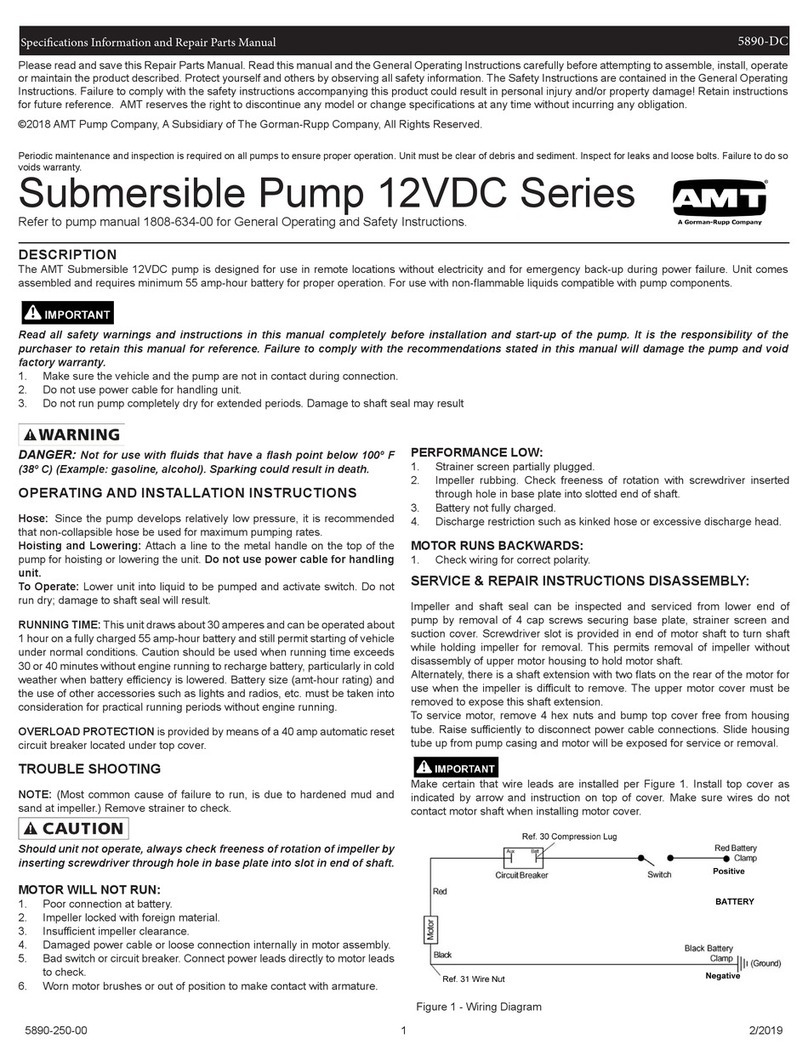 AMT Submersible Pump 12VDC Series Assembly instructions