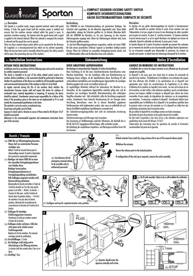 Guard master Spartan Service manual