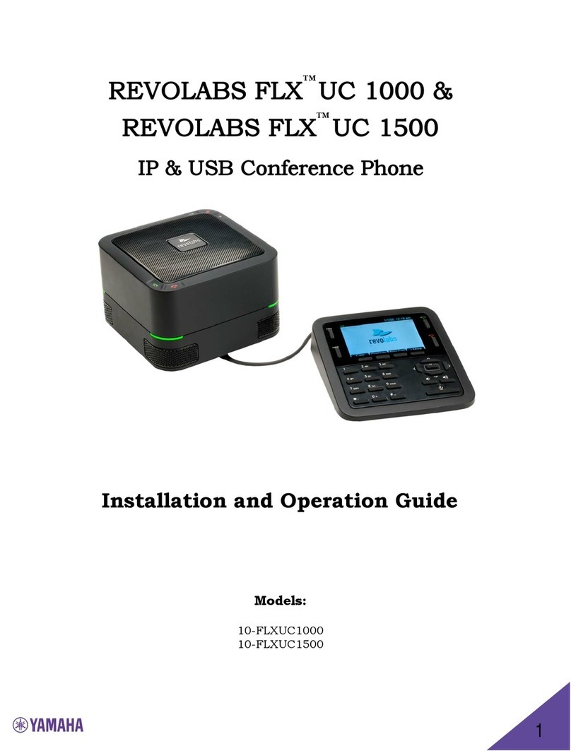 Yamaha REVOLABS FLX UC 1000 Installation and operation guide