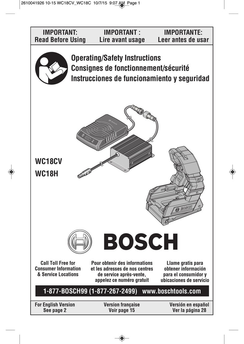 Bosch WC18CV Assembly instructions