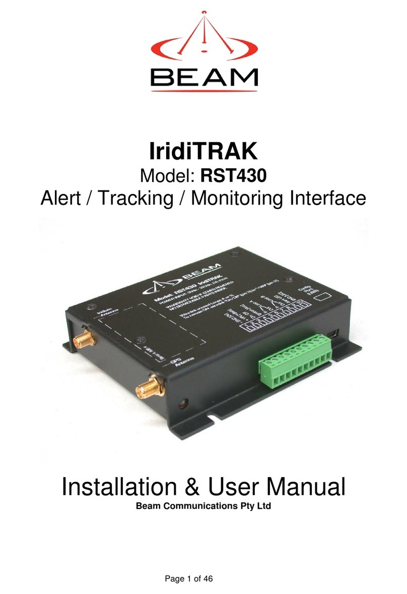 Beam IridiTRAK RST430 Installation & user manual