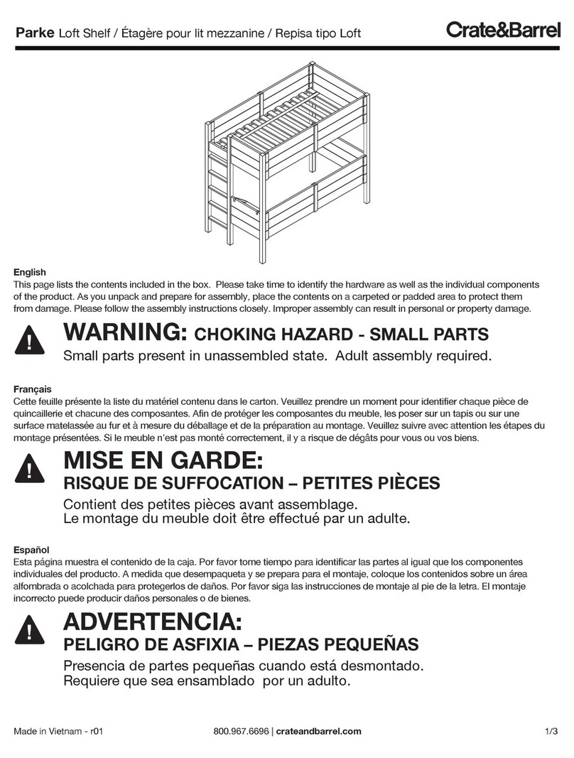 Crate&Barrel Parke User manual Crate&Barrel Parke User manual