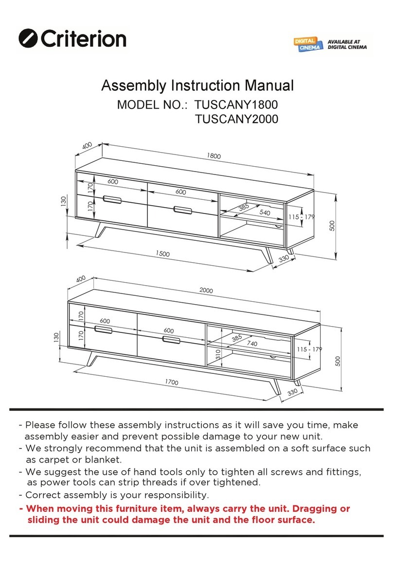 Criterion TUSCANY1800 Installation guide Criterion TUSCANY1800 Installation guide