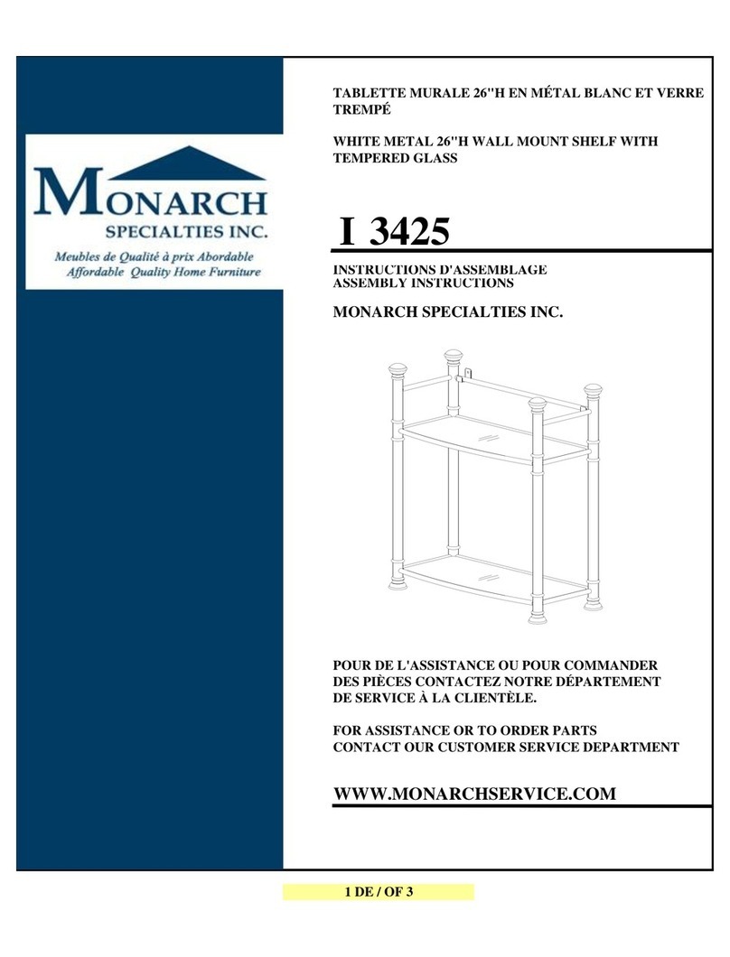 Monarch Specialties I 3425 Assembly instructions