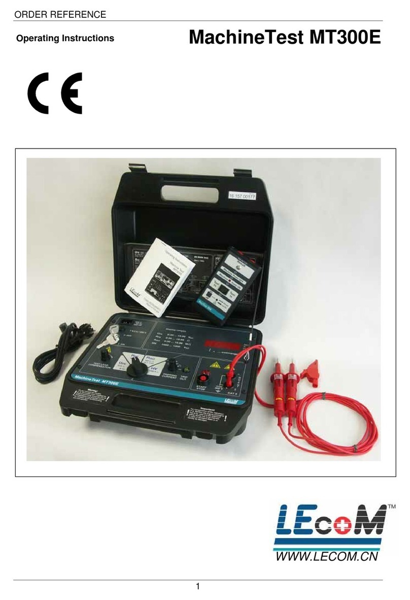 Lecom MachineTest MT300E operating instructions