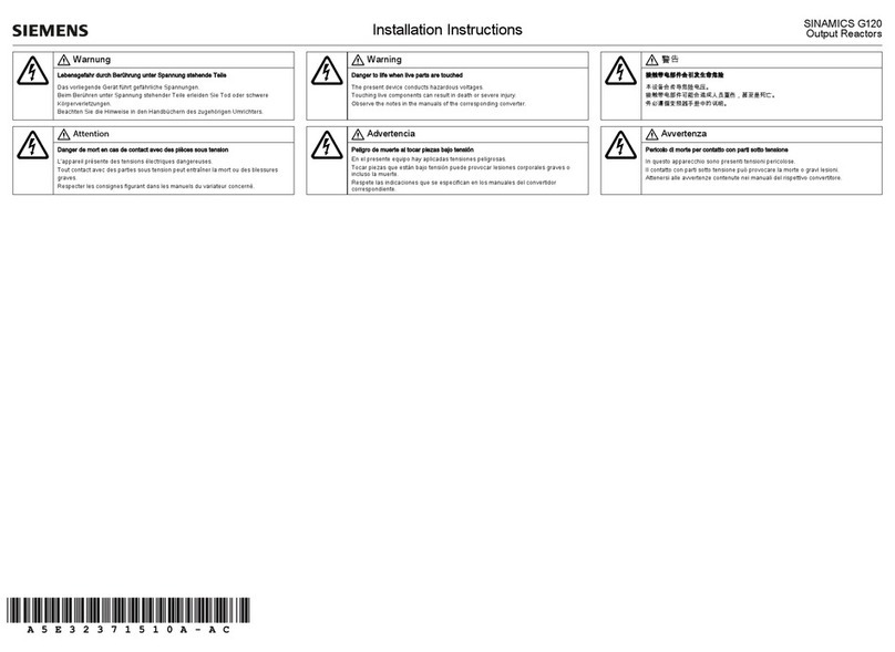 Siemens SINAMICS G120 User manual Siemens SINAMICS G120 User manual