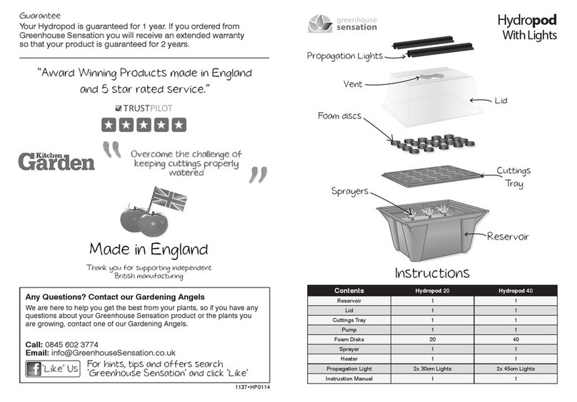 greenhouse sensation Hydropod 20 instructions