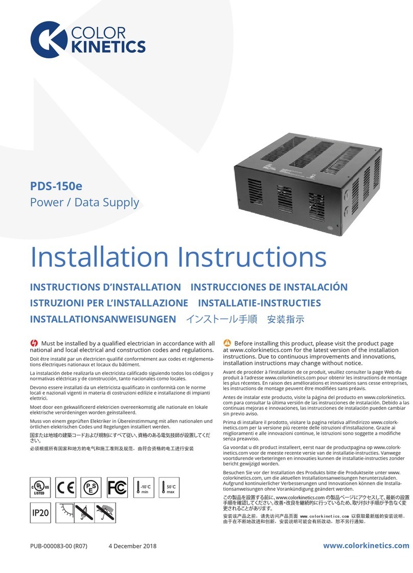 COLORKINETICS PDS-150e installation instructions