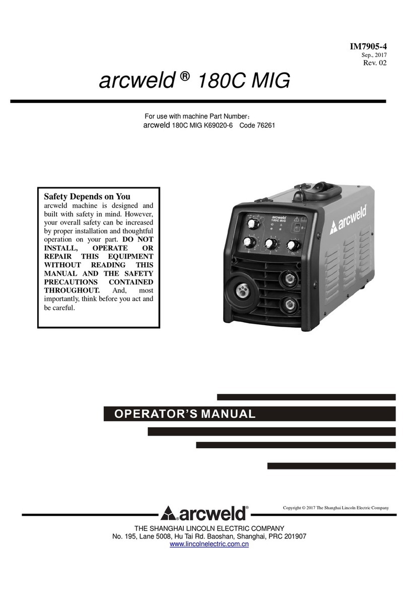 arcweld 180C MIG User manual