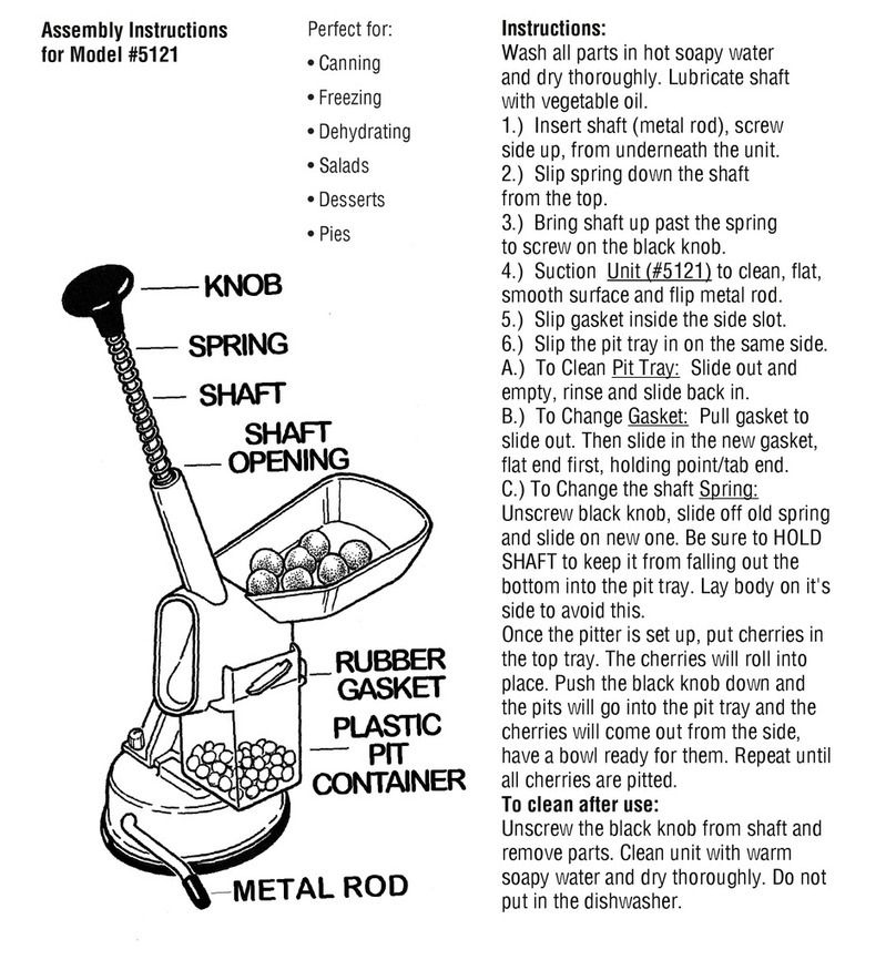 Norpro 5121 Assembly instructions