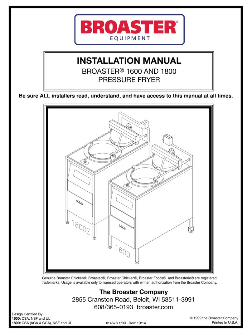 Broaster 1600 installation manual