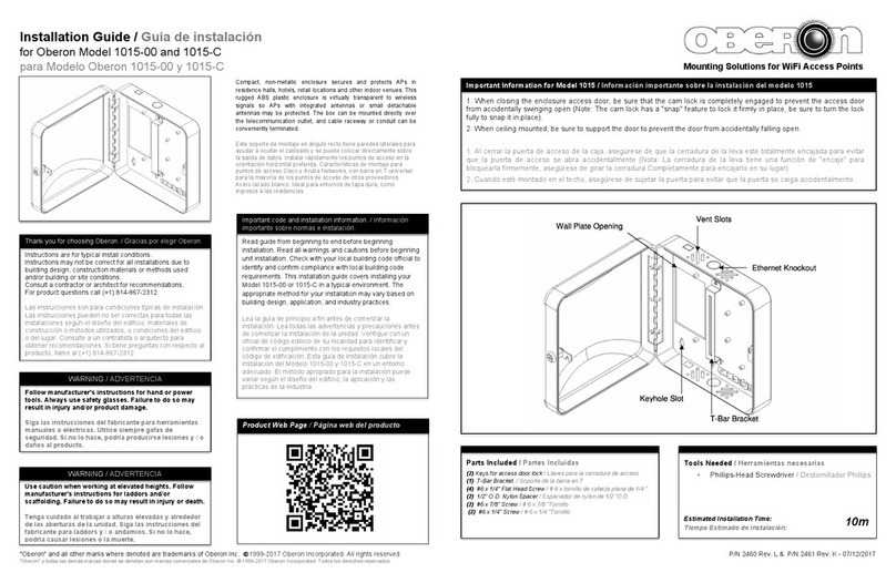 OBERON 1015-00 installation guide