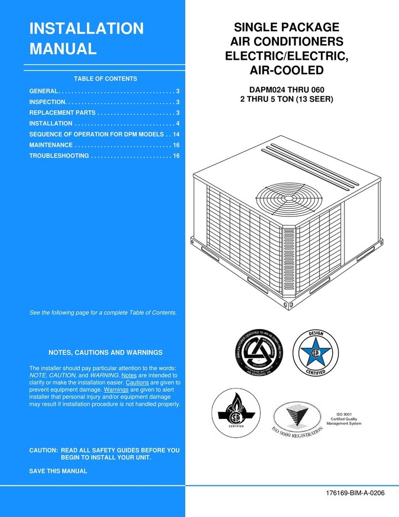 Unitary products group DAPM024 User manual