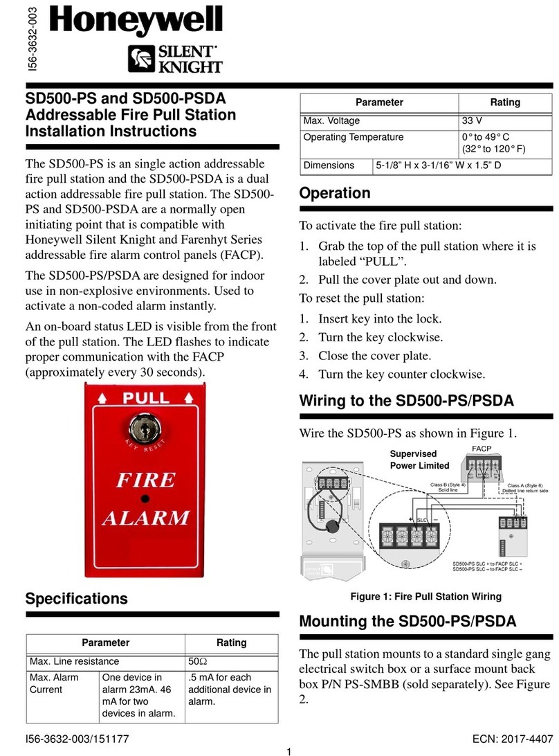 Honeywell SD500-PSDA User manual