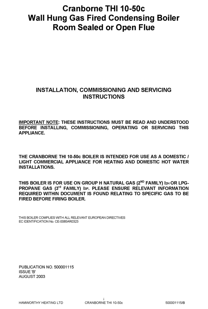 Cranborne THI 10-50c Installation, commissioning and servicing instructions