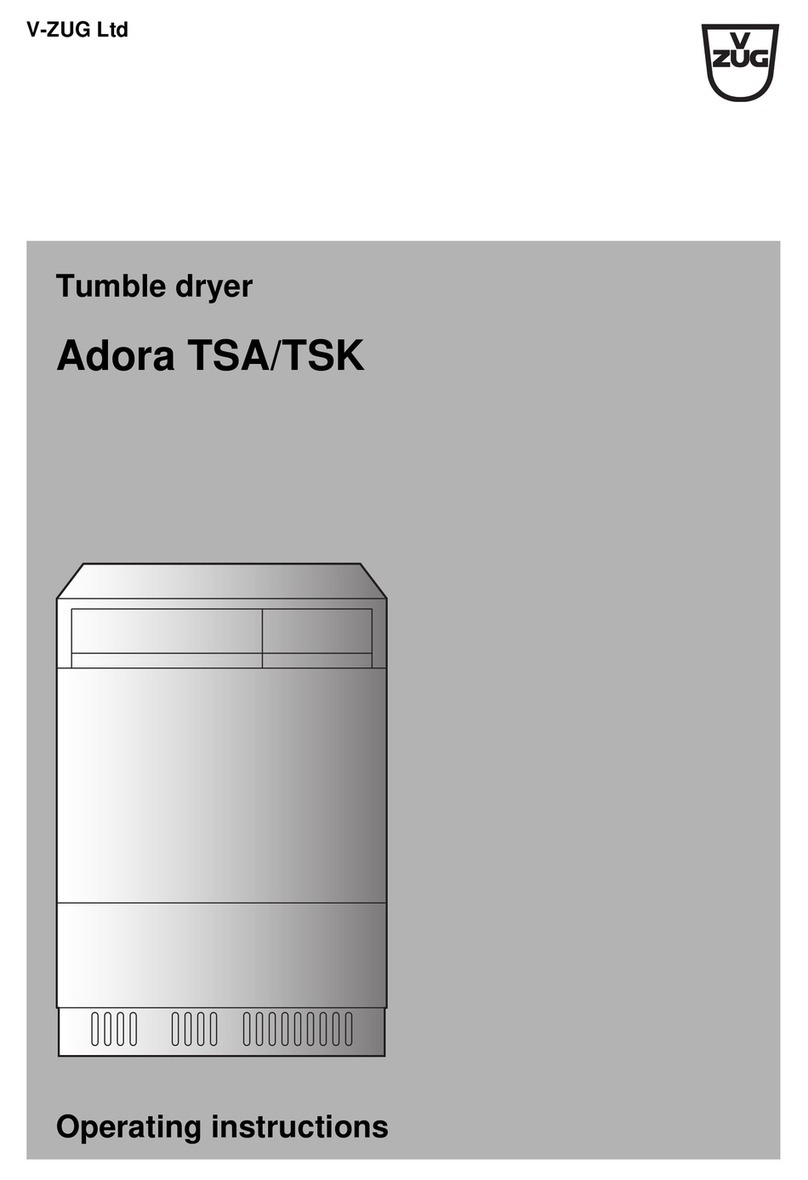V-ZUG Adora TSA User manual