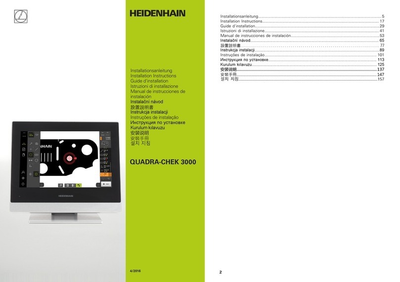 HEIDENHAIN QUADRA-CHEK 3000 Series installation instructions HEIDENHAIN QUADRA-CHEK 3000 Series installation instructions