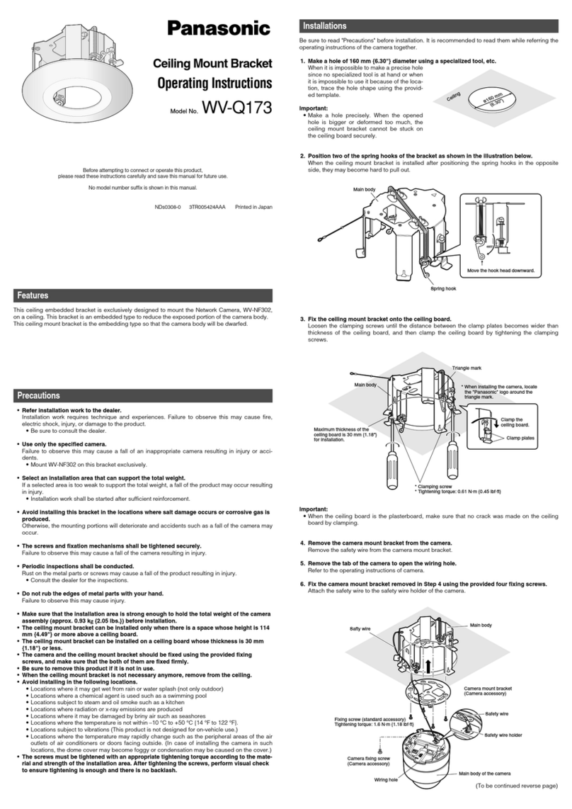 Panasonic WV-Q173 operating instructions