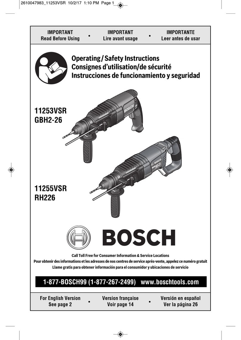 Bosch 11253VSR GBH2-26 Operating/safety instructions
