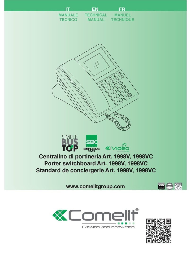 Comelit 1998V Technical manual