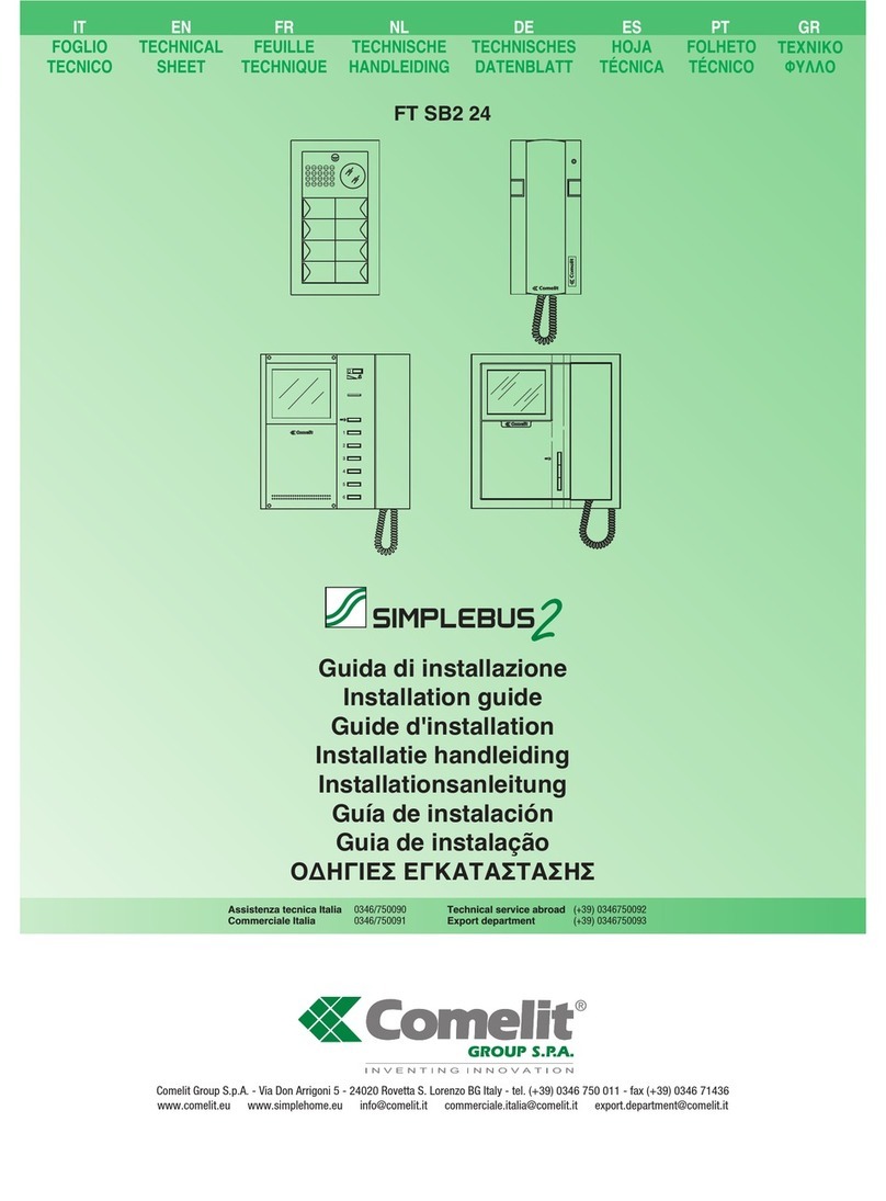 Comelit FT SB2 24 Installation guides
