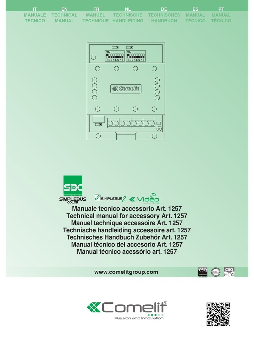 Comelit 1257 Technical manual