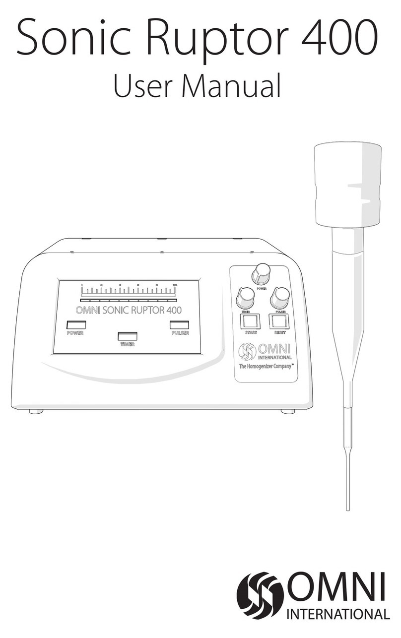 Omni Sonic Ruptor 400 user manual