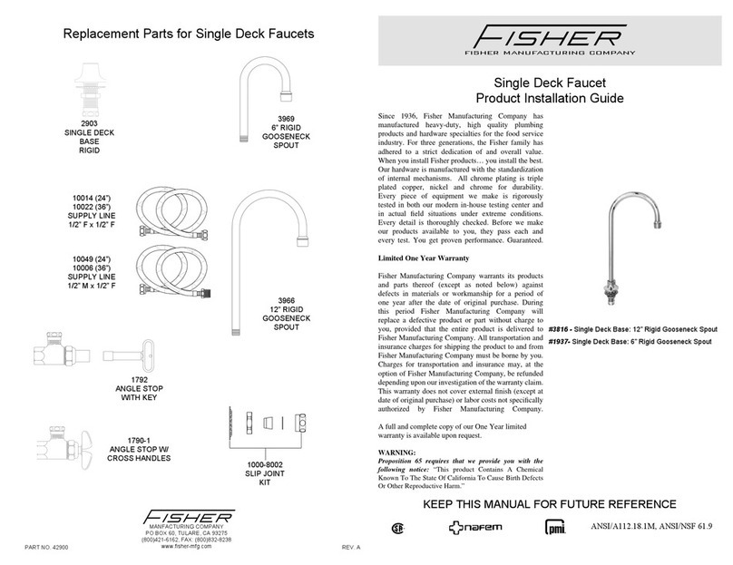 Fisher 3816 Product installation guide