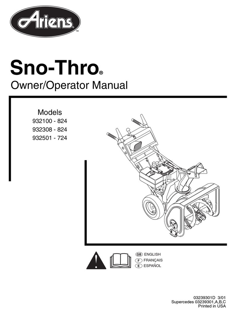 Ariens Sno-Thro 932100-824 Owner's manual