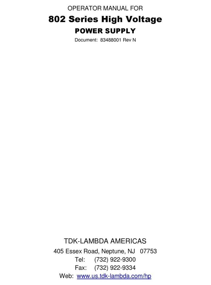 TDK-Lambda 802 Series User manual
