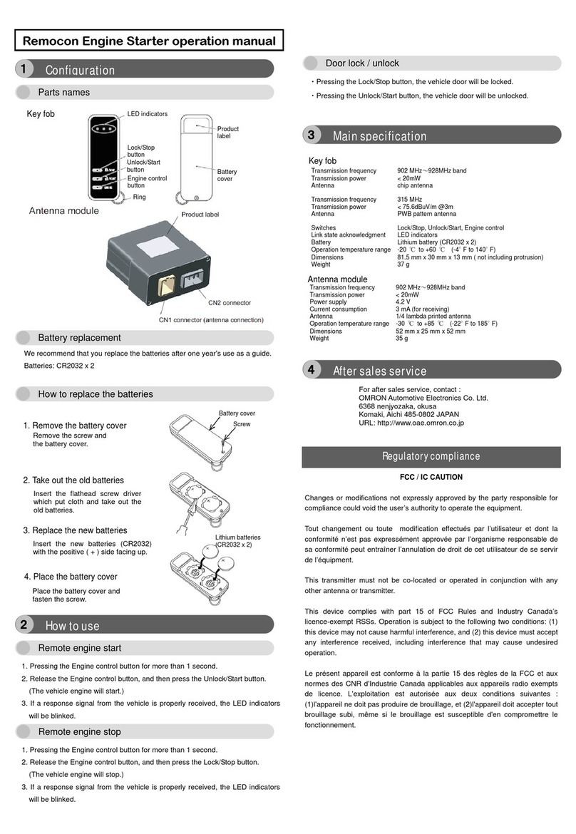 Omron RJ333N-A Operation manual