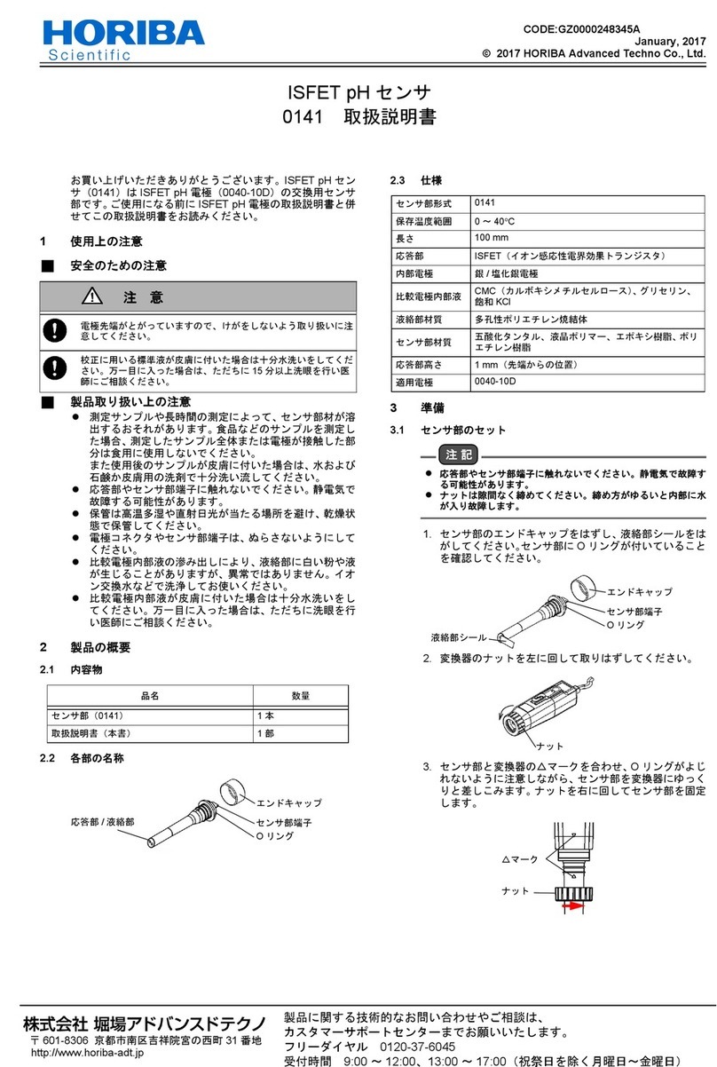 horiba ISFET 0141 instruction manual