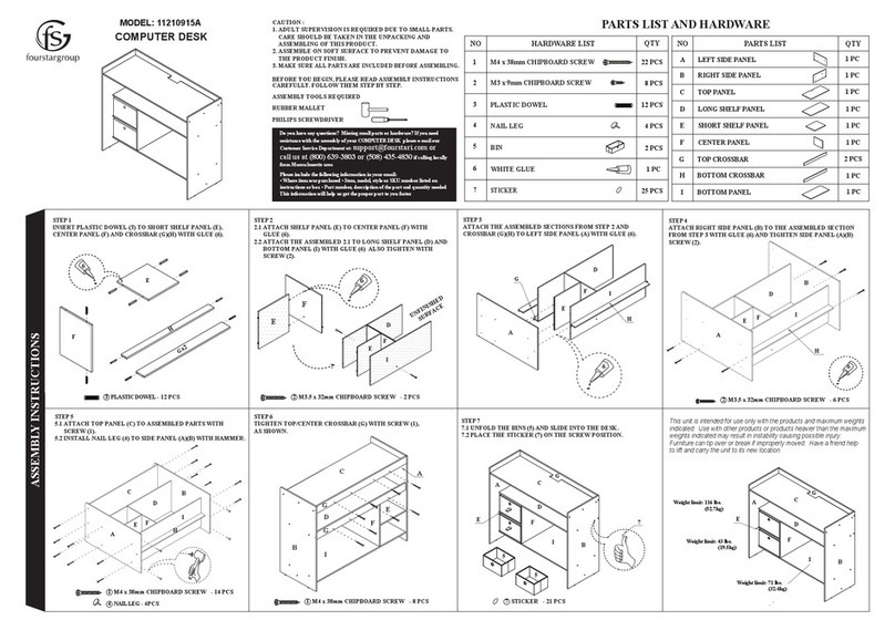 FourStar 11210915A Assembly instructions