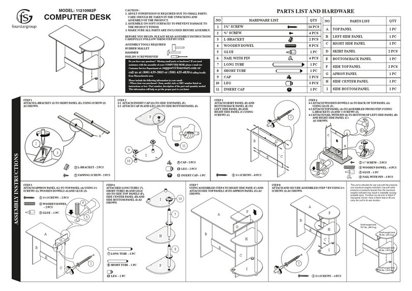 FourStar 11210982P Assembly instructions FourStar 11210982P Assembly instructions