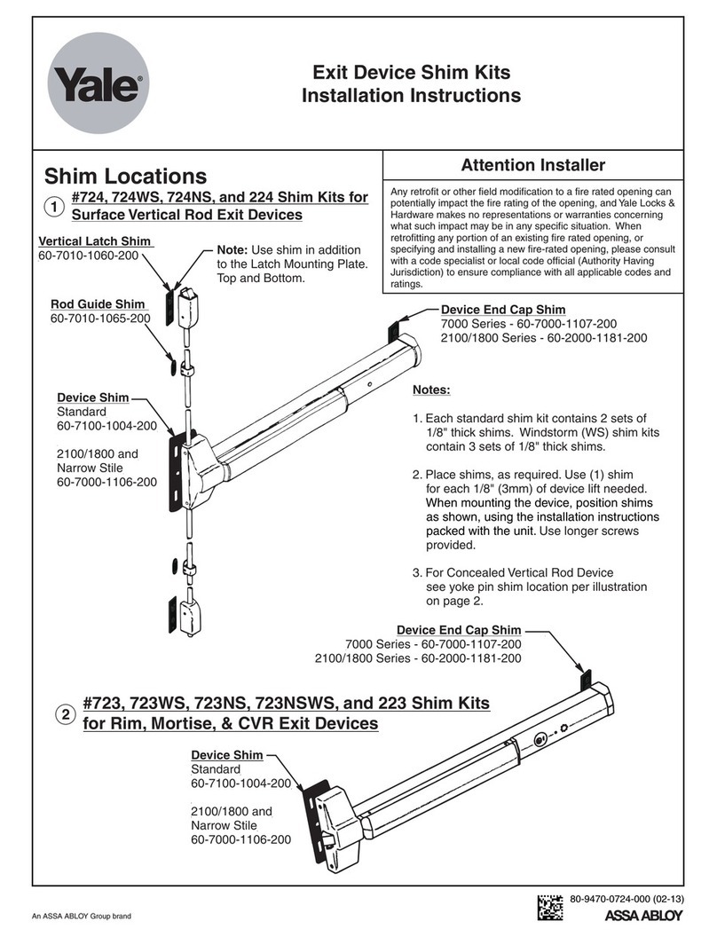 Yale 724NS User manual