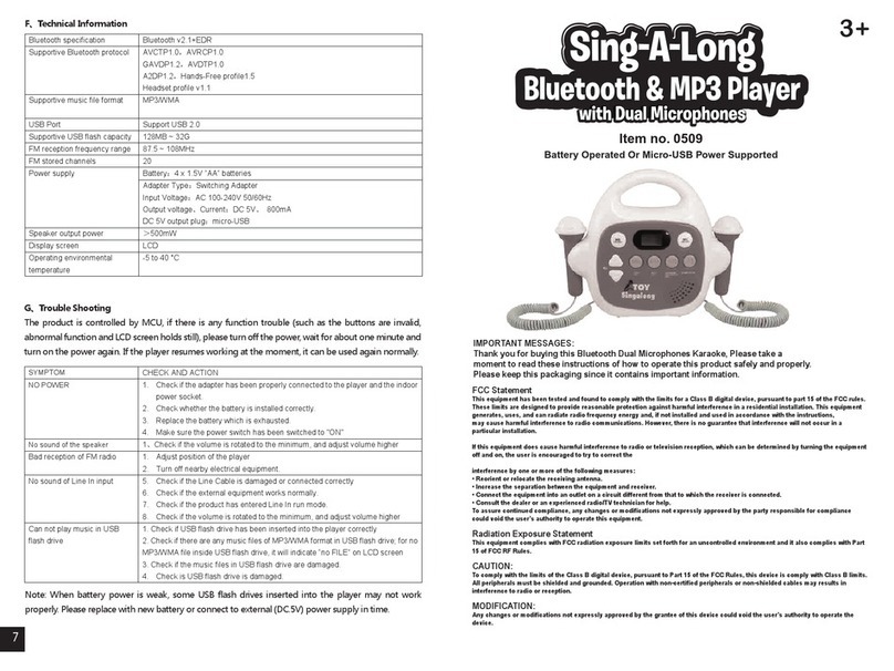 Sing-A-Long 0509 User manual