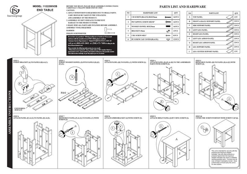 FourStar 11222995CB Assembly instructions
